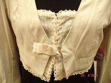 Lulu Paris Beige Cotton Stretch Bolero Jacket 2 France Adorable!!!