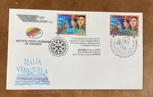 1998 COLOMBO Venezuela /Italy Joint FDC Envelope