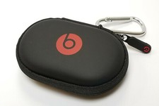 Hard Pocket Case for Beats Earphones In-Ear Earbuds. With SILVER Carabiner/Hook