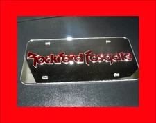 Custom Acrylic ROCKFORD FOSGATE License plate Chrome Silver Mirror