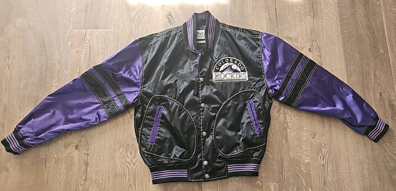 VINTAGE MIRAGE MLB ROCKIES leather jkt