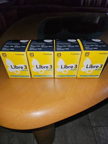 4 X Freestyle Libre3 PLUS Sensoren, jetzt 15 Tage nutzbar. MHD 2025-12-31