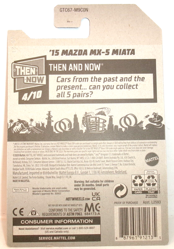 2021 HOT WHEELS 1:64 THEN AND NOW 4/10 GRAY '15 MAZDA MX-5 MIATA 129/250 - Picture 6 of 9