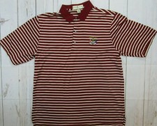 Ryder Cup Golf Shirt Polo Medinah logo Striped Mens SS Large Short Sleeve 2012