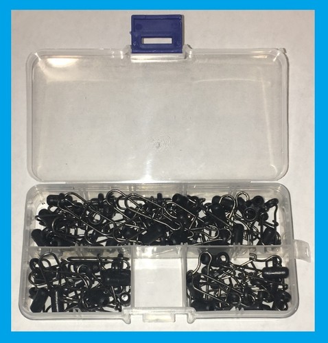 50 Sinker Slides BLACK Duo Lock Snap Fish Finders Braided Line INCLUDES FREE BOX - Picture 5 of 5