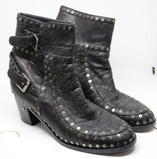 Laurence Dacade Gatsby Studded Leather Boot In Black Size 40 /us 9 Women $1500