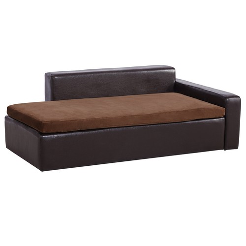 VEVOR Pet Sofa Dog Couch for Large-Sized Dogs Leather Dog Sofa Bed 110lbs Brown - Picture 9 of 12