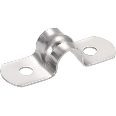 8 mm (0,3'') starres Rohrband 2 Löcher Edelstahl 45 Stück