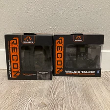 Walkers Recon Digital Electronic Muff Battleworn FDE Camo & Walkie Talkie COMBO