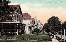 Court Street White Plains NY New York Downtown Early 1900s Vtg Postcard F21