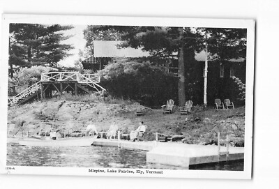 Old Vintage 1962 Postcard Idlepine Lake Fairlee Ely Vermont