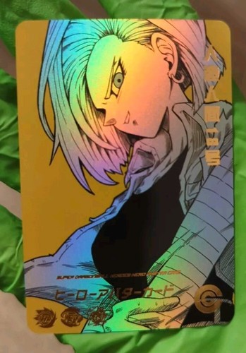 Android 18 Dragon Ball Super Heroes Gold Stamped Holo Foil DBZ Anime Waifu Card - Picture 2 of 9