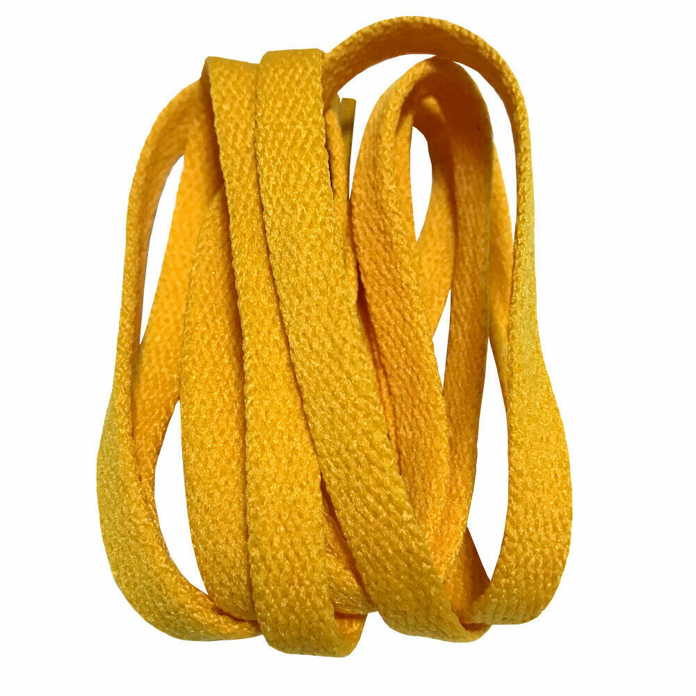 Flat Coloured Shoe Laces 20 Colours Shoelaces Football Boots Trainer