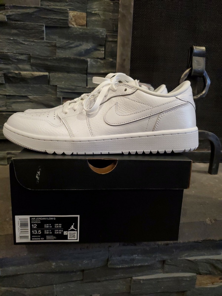 Nike Jordan 1 Low Golf Triple White Size 12 DEADSTOCK | eBay