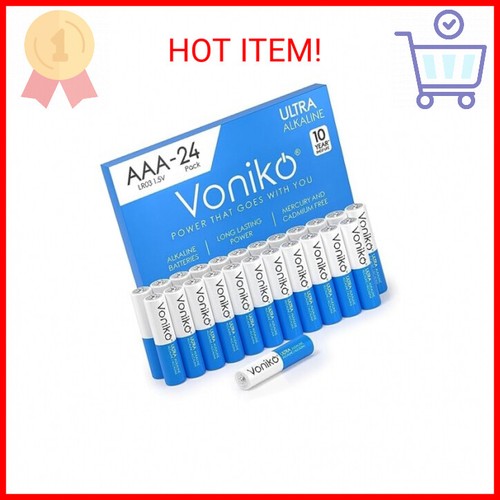 Voniko - Premium Grade AAA Batteries - 24 Pack - Alkaline Triple A Battery - Ult