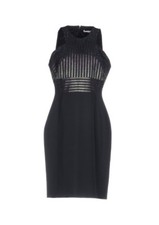 Versace Collection Black Cocktail Dress With Beautiful Crystals Size 44