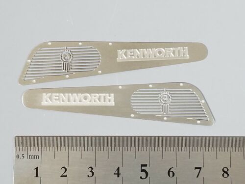Aluminum 7.2cm Kenworth KW Pair Logo Emblem Plate Tamiya Toy RC 1/14 King Hauler - Picture 4 of 6