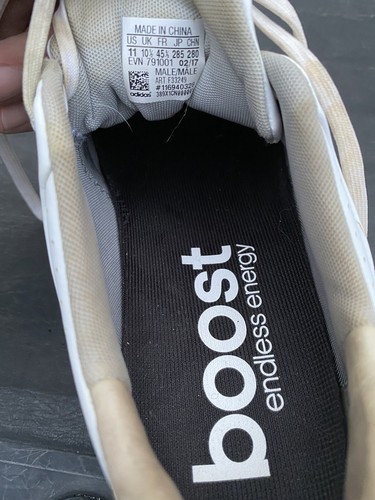 Adidas Tour360 Boost White Leather Golf Shoes Mens Size 11 - Picture 6 of 7