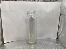 Vintage~Evenflo~8 Oz.~Clear Glass Collectible Baby Bottles USA