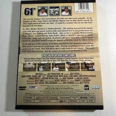 61*(DVD, 2001) Yankees A Billy Crystal Film Thomas Jane Barry