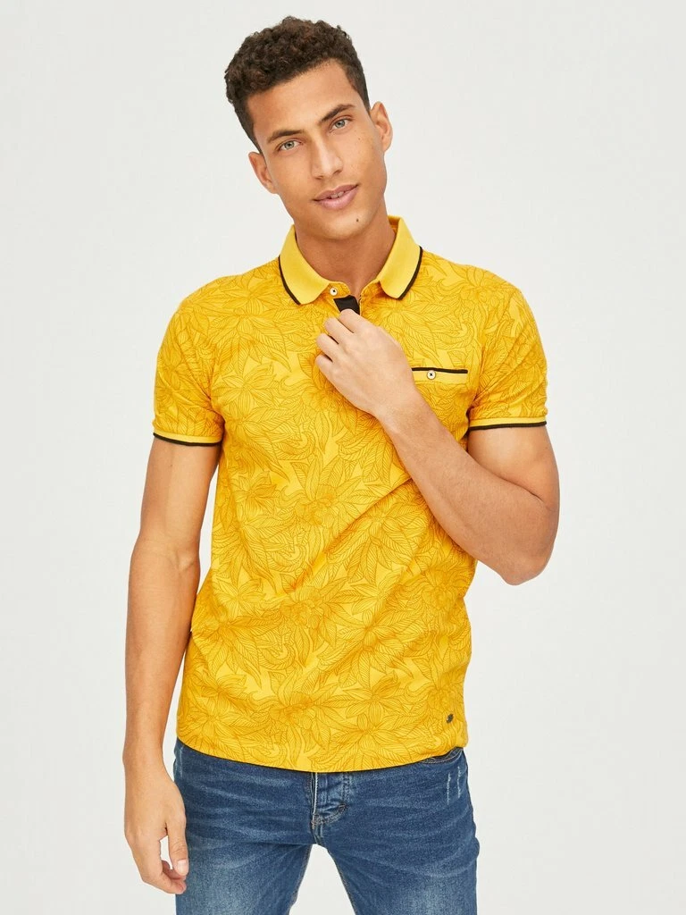 yellow polo tee shirt