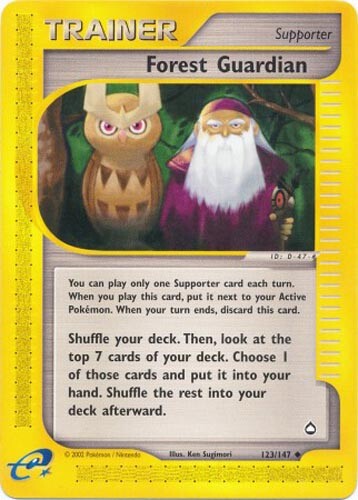 Pokemon Card - Aquapolis 123/147 - FOREST GUARDIAN (uncommon) - NM