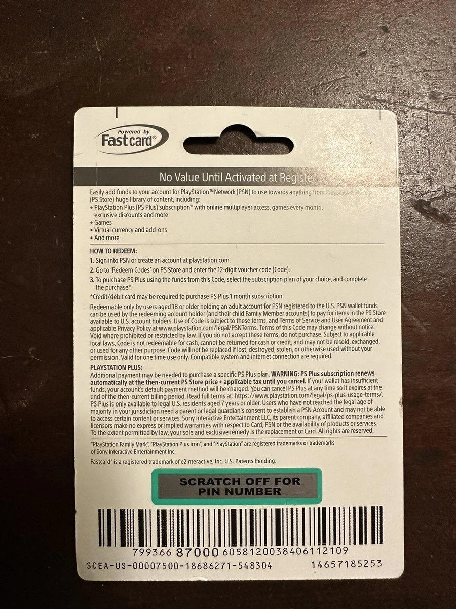 75 Playstation Network Gift Card BRAND NEW eBay