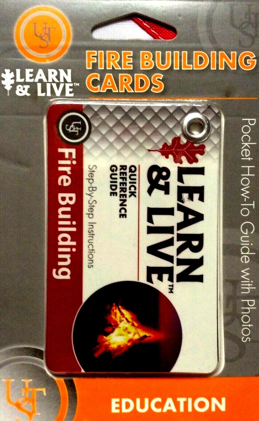 FIRE BUILDING CARDS pocket guide learn &amp; live emergency disaster ...