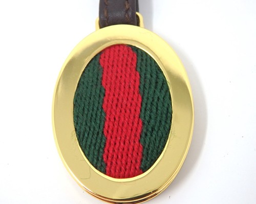 GUCCI Vintage GG Logo Interlocking Sherry Line Key Chain Holder Ring Charm Boxed - 第 7/19 張圖片