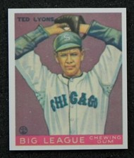 Ted Lyons 1933 GOUDEY GUM COMPANY Reprint Card #7 from Dover _ Exact Card (A)
