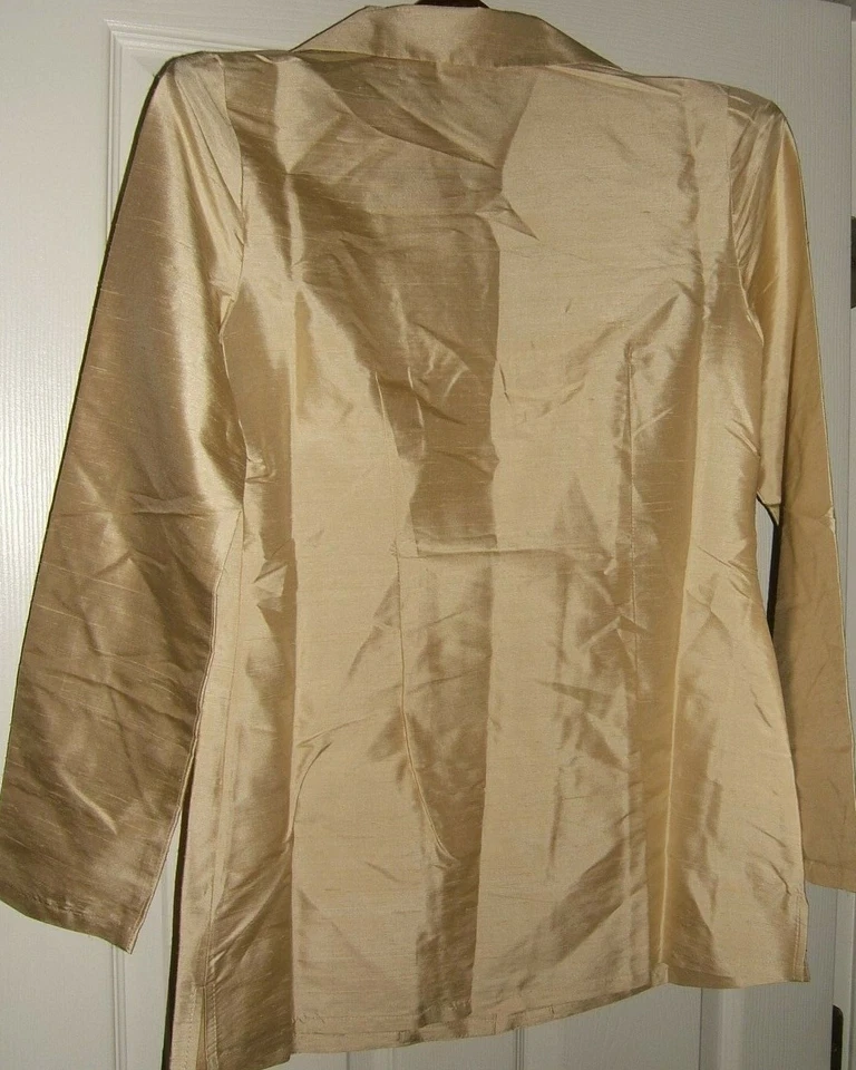 Blazer Spiegel Talla 6 100% Seda Beige Damas (Nuevo con Etiquetas) Foto 3 de 4