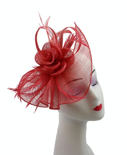 Damas Mujeres Sinamay Boda Carrera Ocasión Dima Clip Flor Sombrero Fascinador - Imagen 34 de 75