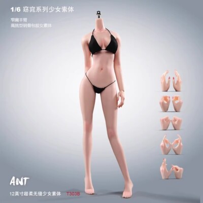 Ant T303 1/6 Flexibles Mädchen 12  Weibliche Nahtlose Actionfigur Körper Hand