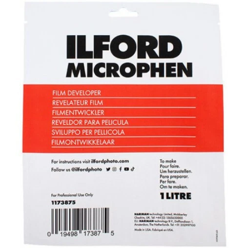 Películas en polvo Ilford Microphen para 1 litro de desarrollo B/N - Imagen 1 de 1