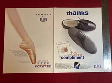 Sonata Dancers Shoes by Bloch 2-page 1990 Print Ad - Great To frame!