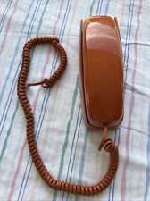 VINTAGE TRIMLINE ORANGE TELEPHONE CORDED LANDLINE UNTESTED
