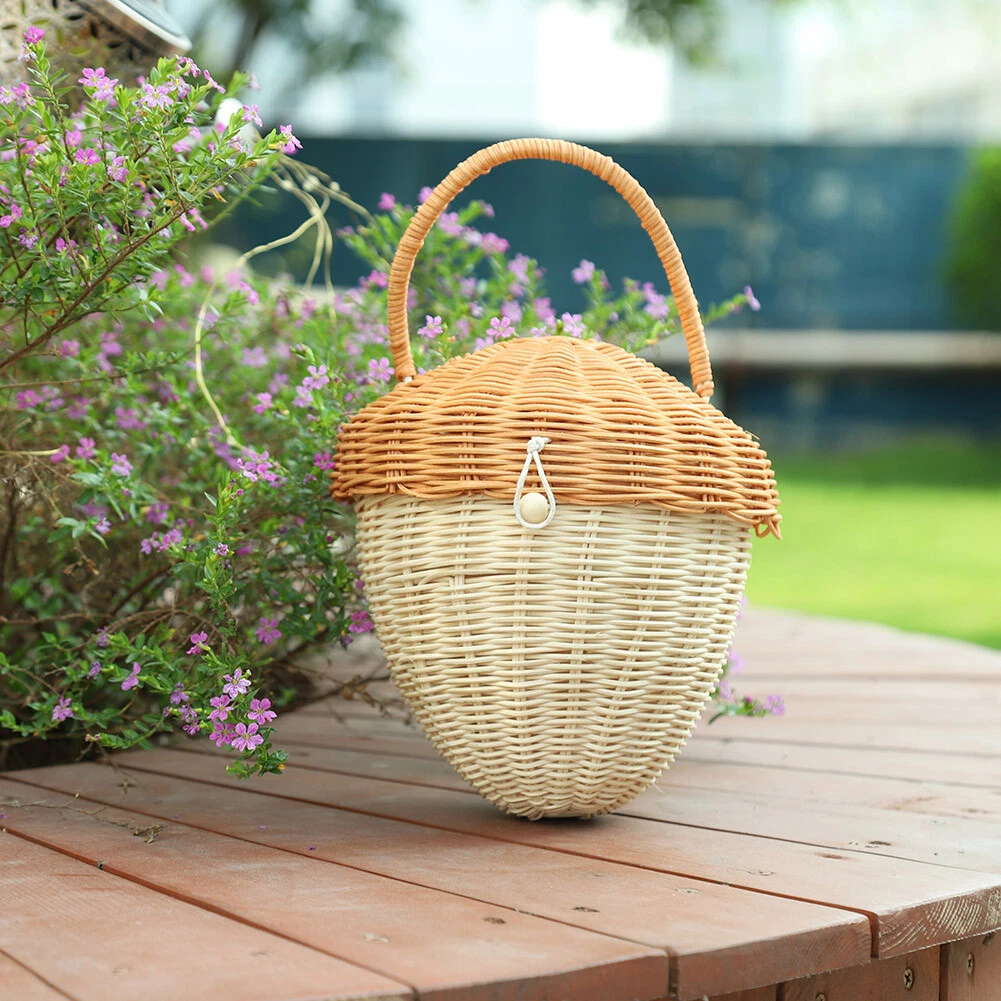 Rattan Mushroom Basket Nursery Decor