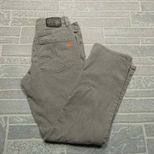 Volcom Corduroy Kinkade Pants Size 30x31 Gray Orange Straight Leg Cotton