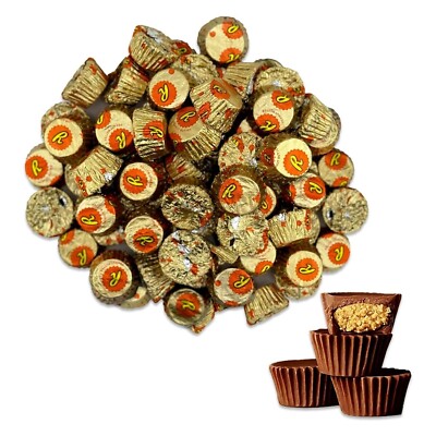 REESE'S Peanut Butter Cups, Milk Chocolate, Bulk Miniatures Candy (2 Pounds)