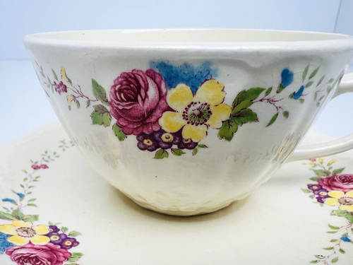 Vintage English Royal Chelsea Tea Cup and Saucer Flowers vines Raised Flowers - Picture 3 of 16