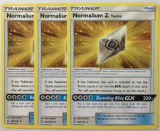 POKEMON 3X NORMALIUM Z: TACKLE 203/236 UNIFIED MINDS UNCOMMON NEAR MINT