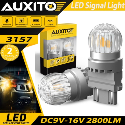 AUXITO 4057 3157 T25 LED Turn Signal Light Bulbs CANBUS Anti Hyper Flash Amber - Picture 1 of 21