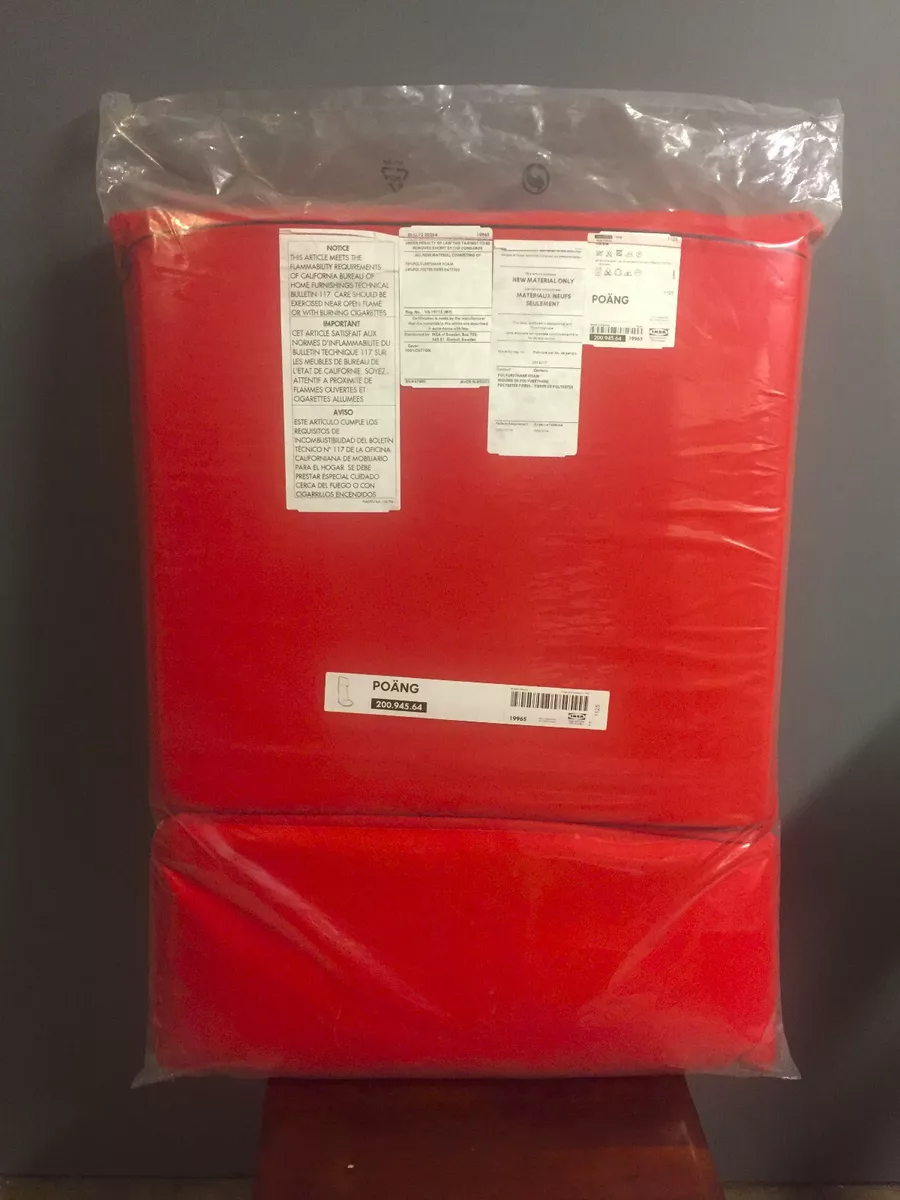 Ikea Poang Chair (cushion plus cover only) red