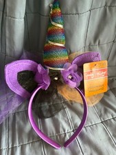 CVS PURPLE UNICORN 10" HALLOWEEN HEADBAND - NEW WITH TAGS