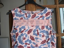BY NEXT..STUNNING..SHIFT DRESS.SIZE 12..PEACH/GREY...LATTICE WORK DETAILS