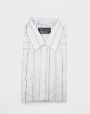 Vintage Panhandle Slim Shirt Mens 17 Western Striped Long Sleeve Cowboy USA