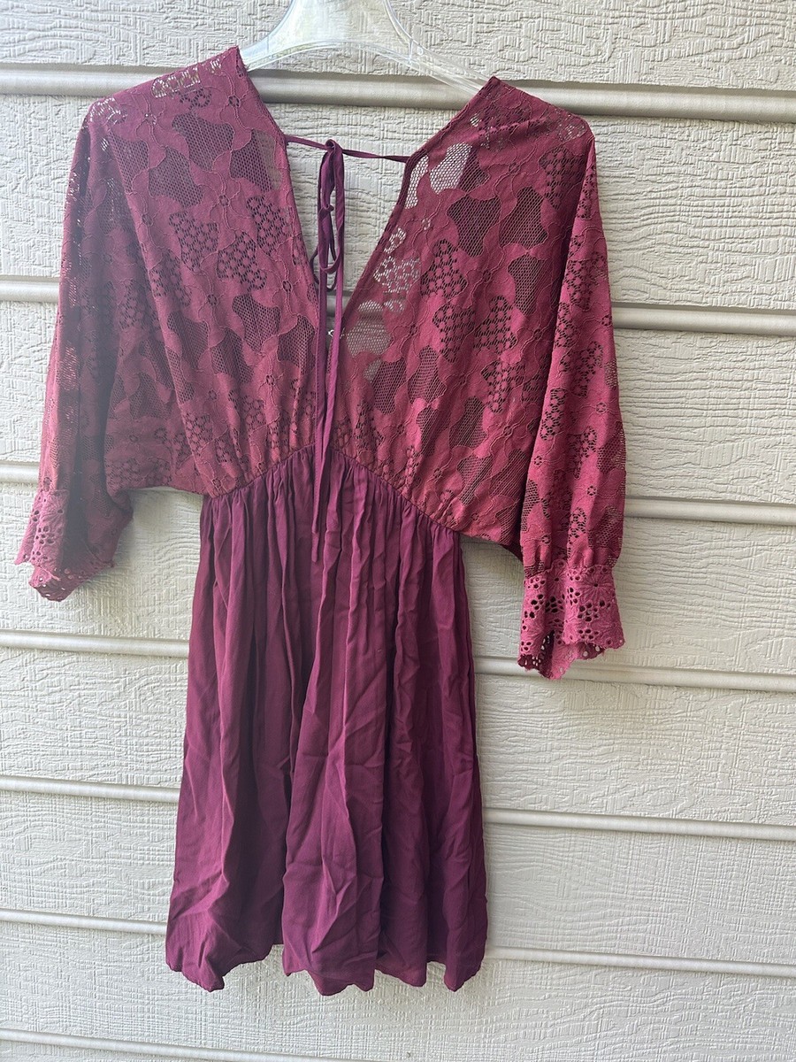 Entro Dress Short Burgundy Size L | eBay