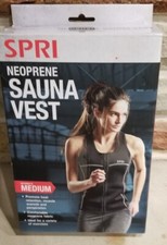 SPRI Women's Neoprene Sauna Vest, Black, Size Medium