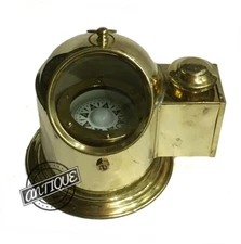 Solid Brass Binnacle Gimbals Compass Classic Helmet Desk Decorative Designer New