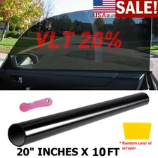 Uncut Window Tint Roll 20% VLT 20" in 10ft feet Home Commercial Office Auto Film